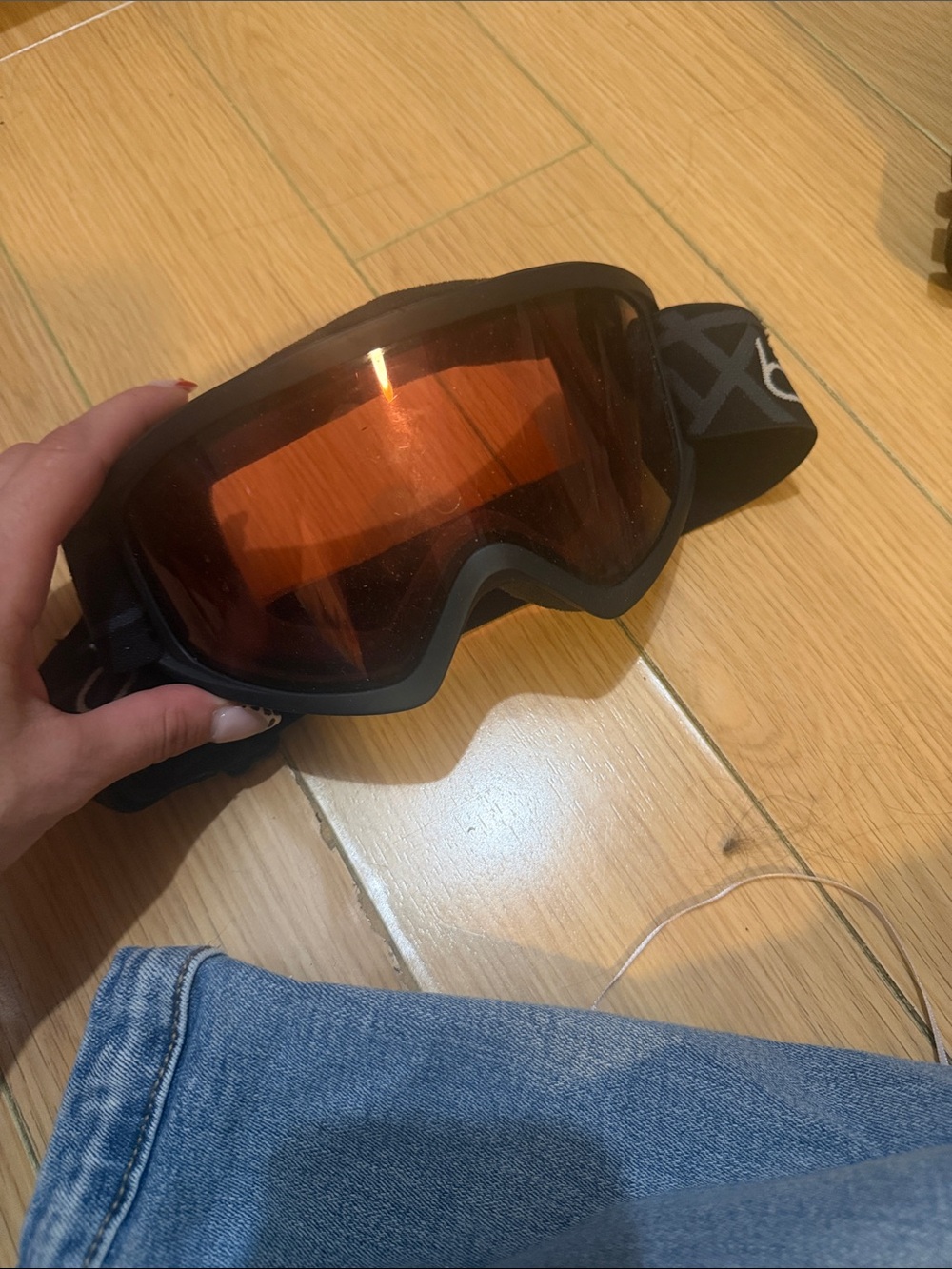 bolle Black Frame Orange Lens Snow/Ski Goggles